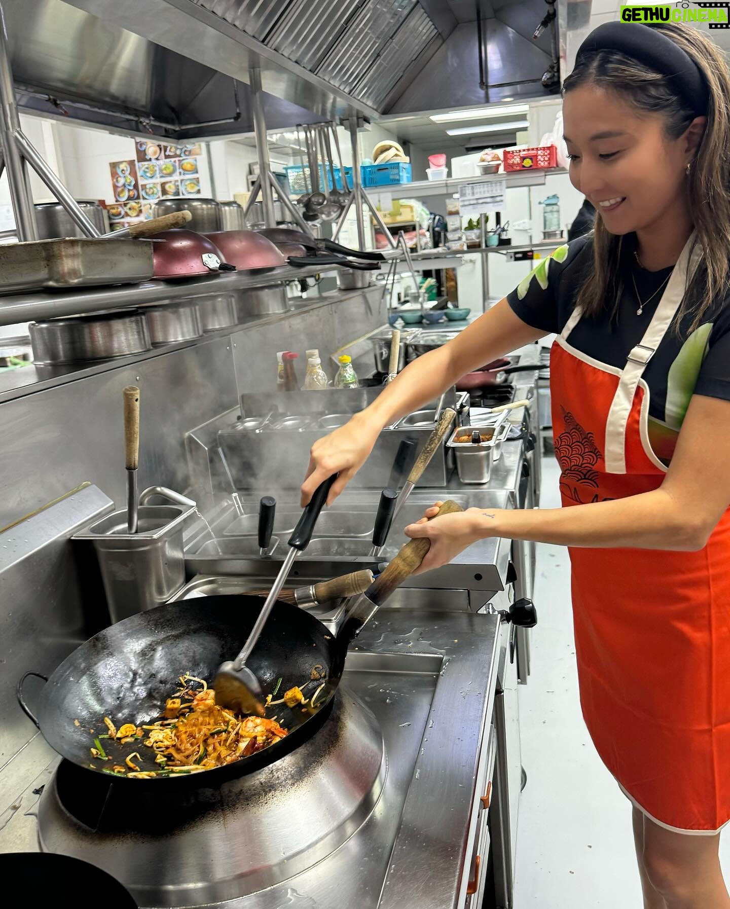 Ashley Park Instagram - cooking class in Thailand was wow, so who wants to try my ‘park thai’?? (Swipe for 👩🏻🍳) happy holidays kaaaa