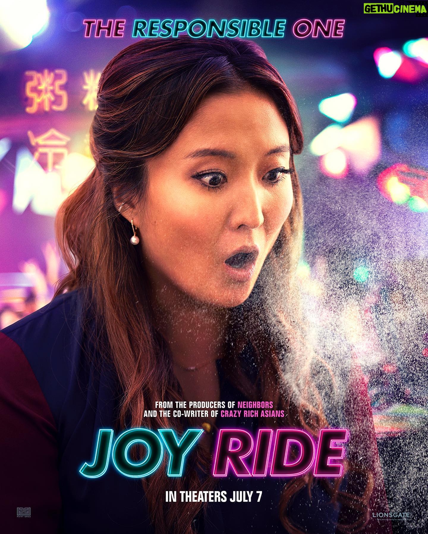 Ashley Park Instagram - who’s ready to see how “responsible”she reallllly is? 💁🏻♀️😈🤸🏻♀️ in theaters July 7 #joyridemovie