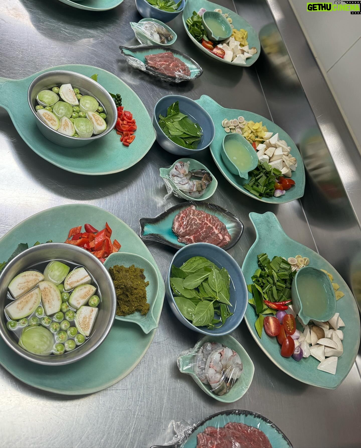 Ashley Park Instagram - cooking class in Thailand was wow, so who wants to try my ‘park thai’?? (Swipe for 👩🏻🍳) happy holidays kaaaa