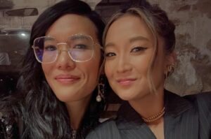 Ashley Park Instagram - hugs to everyone @onlymurdershulu and BEEF @netflix @a24 ❤️ so proud and honored to be part of both these families this season :) #goldenglobes
