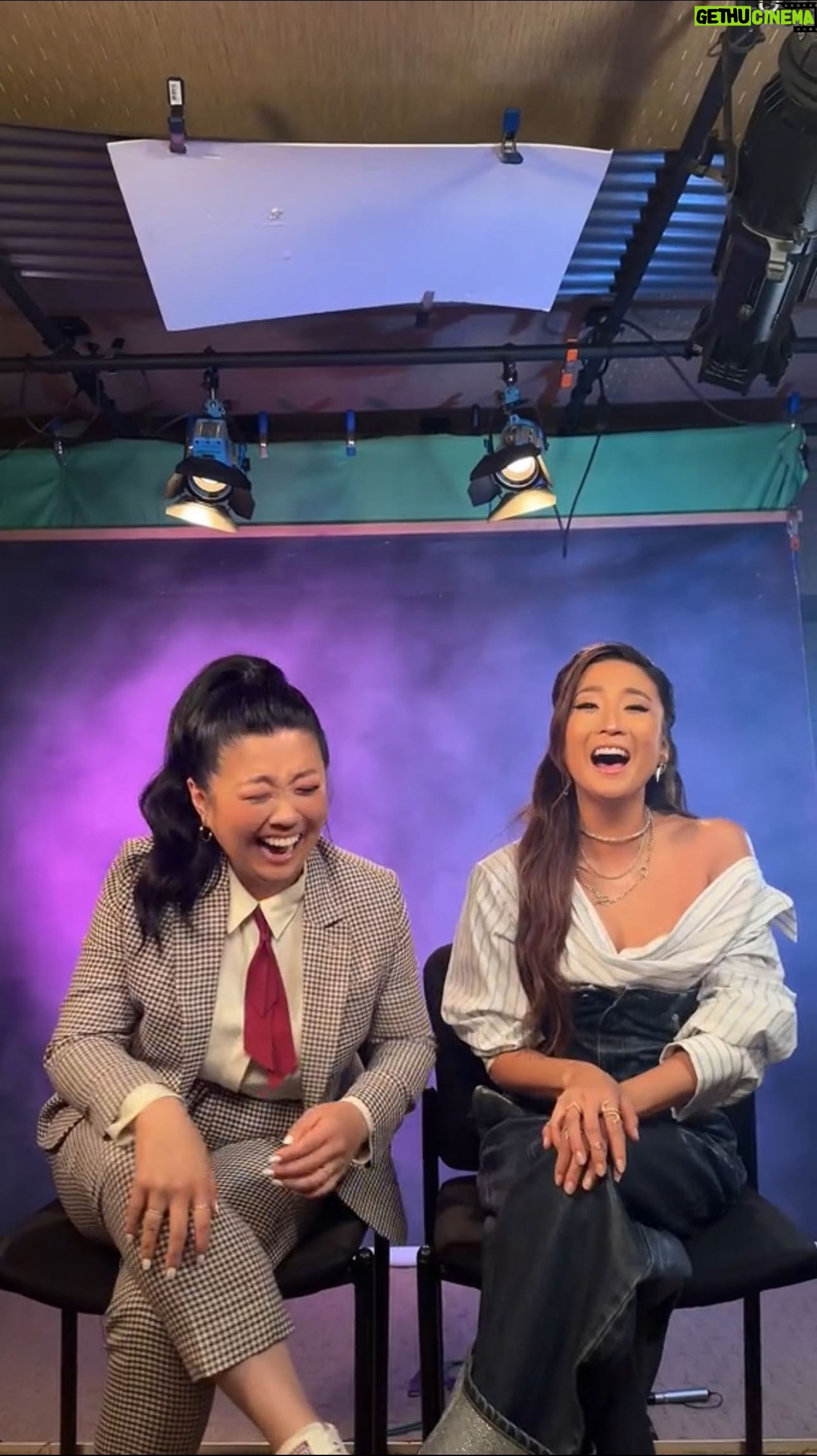 Ashley Park Instagram - comin’ in hot @ 6 AM 📡 couldn’t think of a better way to start #JoyRideMovie release day! in theaters everywhere now ❤️🔥😭