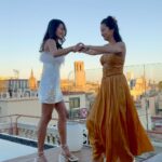 Ashley Park Instagram - when your only sibling is marrying the man of her dreams and wants a bachelorette party in Barcelona, YOU DO A BARCELONA BACHELORETTE… aperol spritz-themed, homemade paella-filled, with all her awesome friends 🍹🥘👰🏻🌞🥂 @audreyhehepark @kimptonvividora