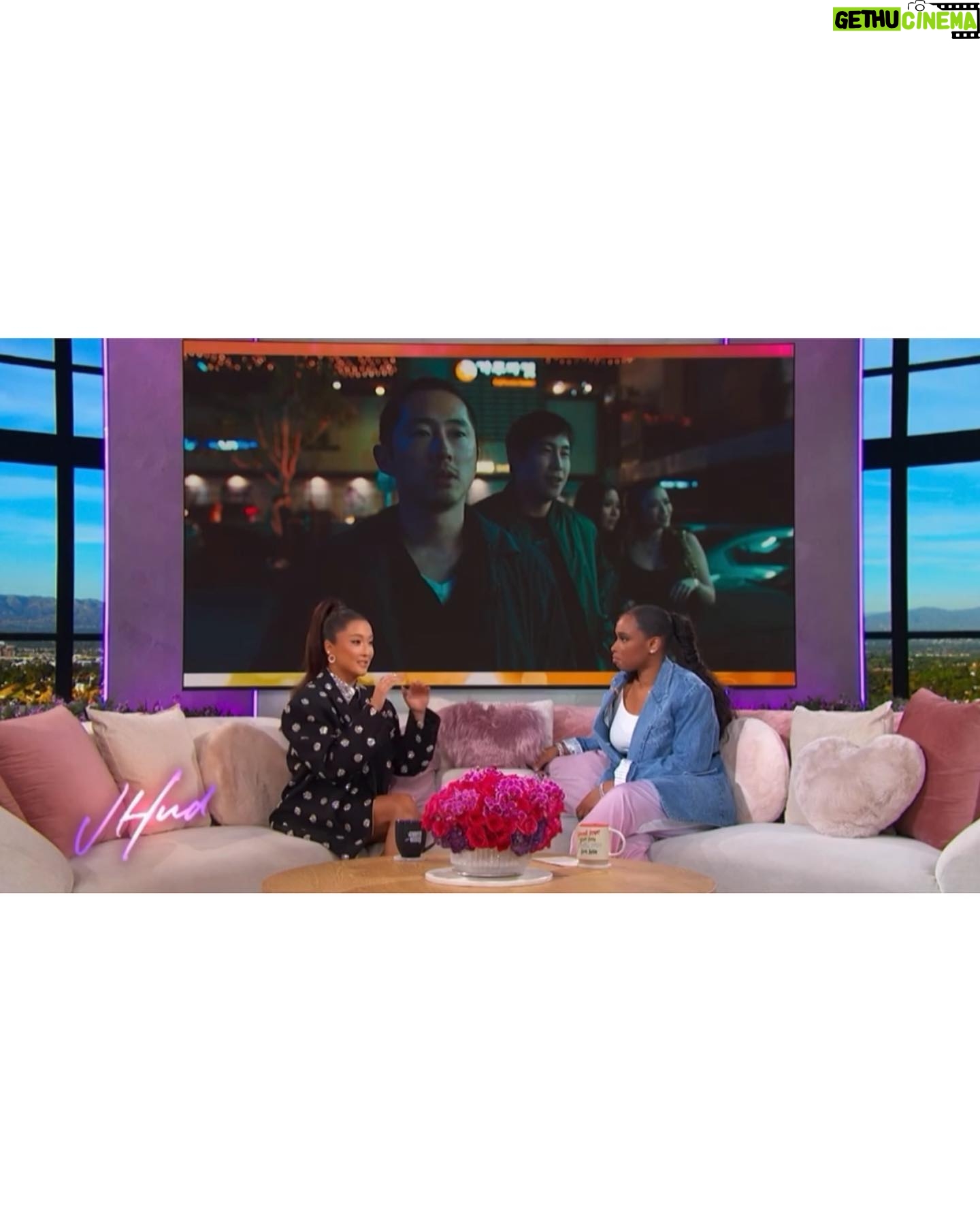 Ashley Park Instagram - ⚪️🖤spotted playing and panting at @jenniferhudsonshow with lovely @iamjhud talkin all the things :)