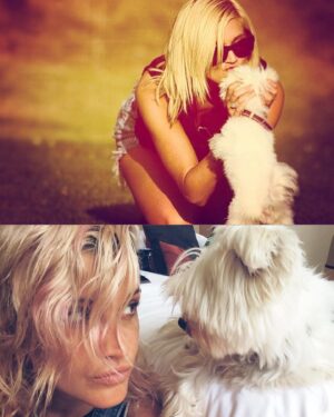Ashley Roberts Instagram - We had to say good bye to our little Cooper this week. He almost made it to his 16th birthday. He traveled all over with me. Loved getting in his bag knowing an adventure awaited. Let me dress him up in ridiculous outfits. Even had his own episode on a tv show I filmed years back. What a legend. After he got attacked at a park he spent the last few years in AZ with my mom. Where she nurtured him and took such good care of the lil guy. So much joy he brought to so many. Rest in peace lil Coop. Love you buddy. Best buddy in the world 🐾