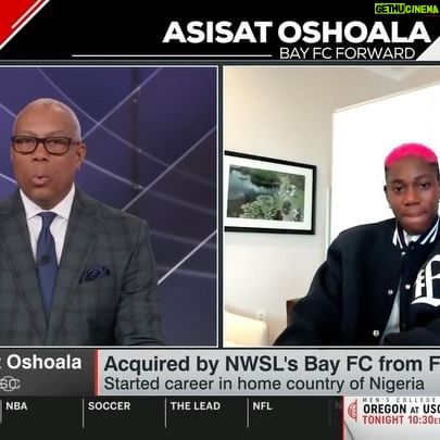Asisat Oshoala Instagram - “I’m quite fast, and I like to finish around the box,” said @asisat_oshoala. “#BayFC’s coming. Wait for us. We’re coming!” Swipe for snippets of Asisat’s interview with @sportscenter 📲 *Subtitled clips available on stories