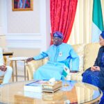 Asisat Oshoala Instagram - Privileged to engage with His Excellency, President Bola Ahmed Tinubu (GCFR) and Her Excellency, First Lady Sen. Remi Tinubu (CON).. Shared my 6th CAF Award 🏆joy and discussed our aligned vision for sports development in Nigeria. I’m excited about their commitment to empowering the girl child through sports and education, dovetailing perfectly with my Academy @asisatoshoalaacademy & Foundation’s @asisatoshoalafoundation mission. Grateful for their endorsement and contributions, which aligned with their transformational agenda for sports development! 🌟👧📚 #SocialDevelopment #SportsEducation #AOA #EmpoweringCommunities