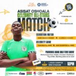 Asisat Oshoala Instagram - This one is special!! My Celebrity All Stars game will be happening on December 26 and it will feature Nigeria’s biggest stars. Live at the Lagos Campos Mini stadium and it’s free! Get the chance to win prizes at the half time show. Come and enjoy your Boxing Day with me and watch the stars play football #theplug #football #soccer #sports #global #celebrity #nigeria