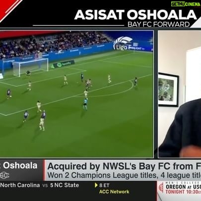 Asisat Oshoala Instagram - “I’m quite fast, and I like to finish around the box,” said @asisat_oshoala. “#BayFC’s coming. Wait for us. We’re coming!” Swipe for snippets of Asisat’s interview with @sportscenter 📲 *Subtitled clips available on stories