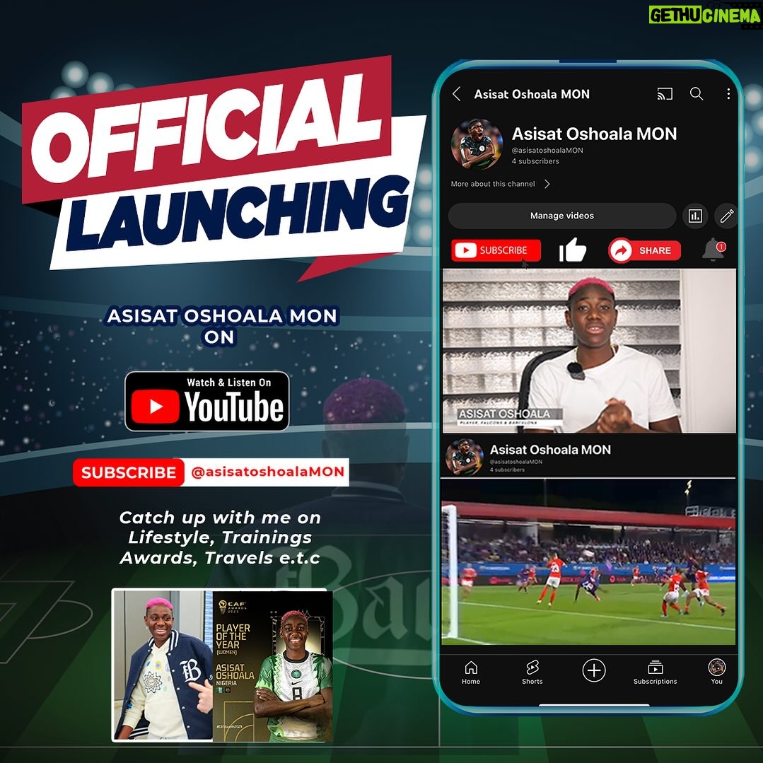 Asisat Oshoala Instagram - Embark on a thrilling adventure with Me. Witness the grit of trainings, the glory of awards, the essence of lifestyle and the wanderlust of travels! ๐ Donโt miss out, subscribe now for exclusive content: Link in my bio ๐โค๏ธ