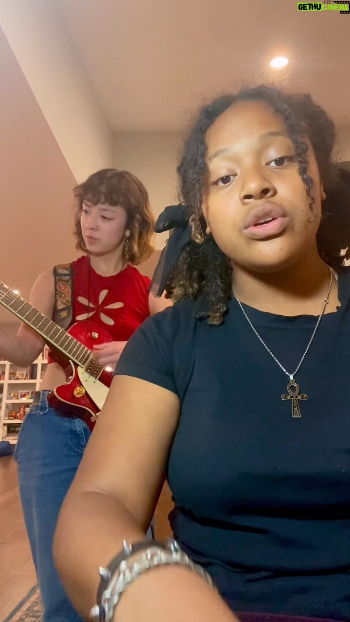 Aubrey Anderson-Emmons Instagram - my love, mine all mine- @mitskileaks post band practice @heartworm.theband #mitski #music #bandpractice #musician