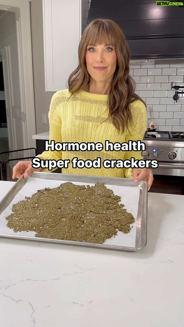 Autumn Calabrese Instagram - Yall said you wanted more info on hormones & nutrition so here’s something easy that you can start paying attention to. Getting enough healthy fats in your diet is important for optimal hormone health. Following a low fat diet can lead to a harder time absorbing fat soluble vitamins A, D, E & K which can lead to a deficiency. Vitamin A plays a roll in balancing estrogen levels Vitamin D acts like a hormone, sometimes called the “period” vitamin. It plays an important role in improving fertility, cycle regulation, & PMS Vitamin E plays a role in immunity & fertility Vitamin K is important for pregnancy health These super food crackers are an easy way to get in healthy fats from flaxseed, chia seed & sesame seeds as well as olive oil. The recipe is in my stories, it will be there for 24 hours, after that you can find it on Fixate on BODi. #hormonehealth #healthyrecipes #fitover40 #balancedmacros