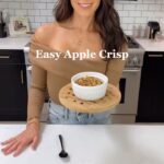 Autumn Calabrese Instagram - Dessert for breakfast? Why not?! My easy apple crisp is full of fiber & fresh ingredients, low in added sugar and delicious! You can enjoy it as part of your breakfast (I’d add some sort of protein like eggs or breakfast sausage on the side to get some protein in as well), or serve it as a dessert. Drop a 🍎 below if you want the recipe #easybreakfastideas #goodmoodfood