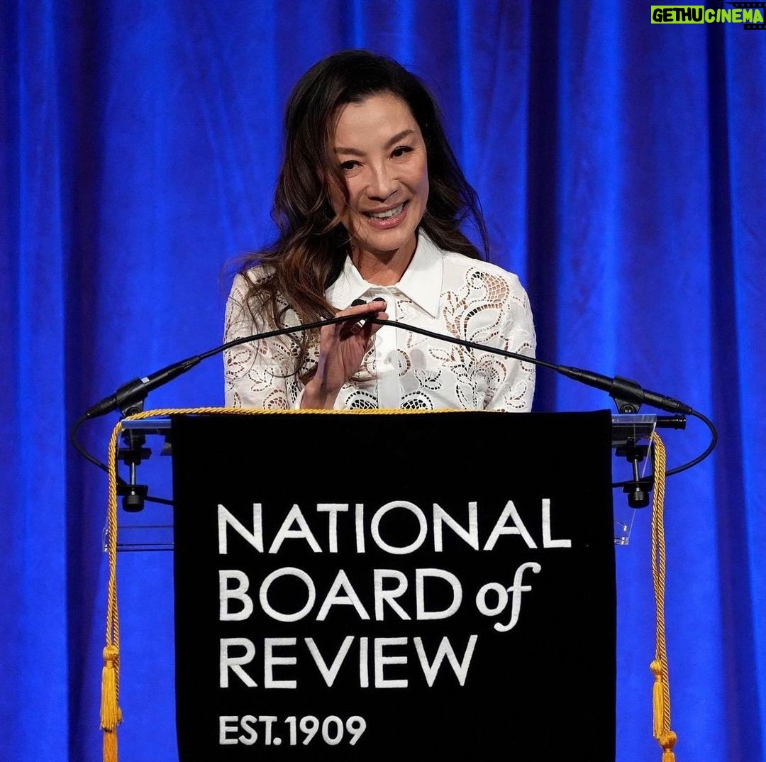 Awkwafina Instagram - Last night I had the honor of presenting @michelleyeoh_official the MUCH DESERVED award for Best Actress at @nbrfilm for @everythingeverywheremovie I love you @michelleyeoh_official always and forever ❤️ Regram: @nbrfilm