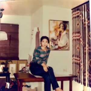 Awkwafina Instagram - Hey mom, 

Here’s you next to one of your paintings. I grew up with them hanging on every wall. When I was little I would hold your brushes, and it made me feel closer to you. 

When I look at your paintings, it teaches me things I never got to know about you. How you saw the world - how you captured the brutality, joy, sorrow and chaos of the human experience. I see that your art comes from a place of depth, perhaps even conflict. And I wish you were here to tell me about what they meant. 

So I’m thinking of you on this eve before Mother’s Day. 

And wishing everyone mom a Happy Mother’s Day.