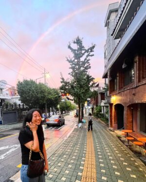 Awkwafina Instagram - Went to Korea for the first time in (titanic voice) 30 yearsssss. It was emotional, it was turnt, it was beautiful and eventually felt like a kind of home. It’s weird to be half of someone you didn’t get to know, but I know she woulda been proud that I saw where she came from, and I felt like she was with me. Rainbows kept happening when I would feel sad and I feel like it was her... But then I saw rainbows every single day and realized it’s a very common occurrence there. Still, I didn’t feel so alone. 

Thank you to my brother from another umma @dumbfoundead for teaching me shitty airplane Korean, showing me Korean (American) culture, and finally:  taking me back to see and love Korea, like you always said you wanted to do, all those years ago at Hodori in ktown.