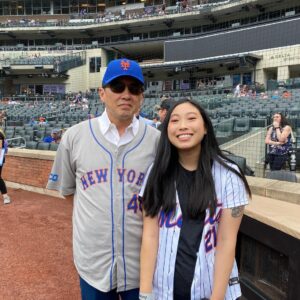 Awkwafina Instagram - Yesterday at @citifield , I was able to throw the first pitch out to my dad (a devoted lifelong Mets fan) to celebrate the premiere of @norafromqueens in my hometown. What an unforgettable day - thank you @mets and @citifield for having me, it was a dream come true. 

Photo cred @msimages