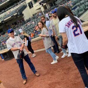 Awkwafina Instagram - Yesterday at @citifield , I was able to throw the first pitch out to my dad (a devoted lifelong Mets fan) to celebrate the premiere of @norafromqueens in my hometown. What an unforgettable day - thank you @mets and @citifield for having me, it was a dream come true. 

Photo cred @msimages