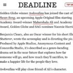 Awkwafina Instagram - Something I’ve been really excited to announce. Here we go! @benjamin_cleary @mahershalaali @naomieharris @glennclose @apple