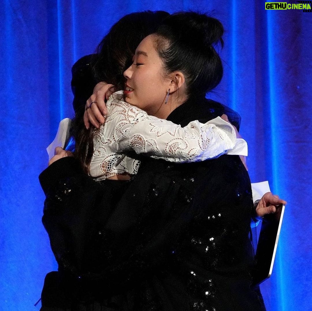 Awkwafina Instagram - Last night I had the honor of presenting @michelleyeoh_official the MUCH DESERVED award for Best Actress at @nbrfilm for @everythingeverywheremovie I love you @michelleyeoh_official always and forever ❤️ Regram: @nbrfilm