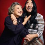 Awkwafina Instagram - Thank you @deadline ! It was an emotional experience to be reunited with Teacher Zhao for the first time since we wrapped in Changchun. She’s taught me so much, and she is beyond brilliant in our movie @thefarewell . Love you nai nai, and welcome to America!! @deadline 📸: @evanmullingphoto Glam: @kirinstagram @marcusrfrancis Styling: @ecduzit Wearing: @missoni