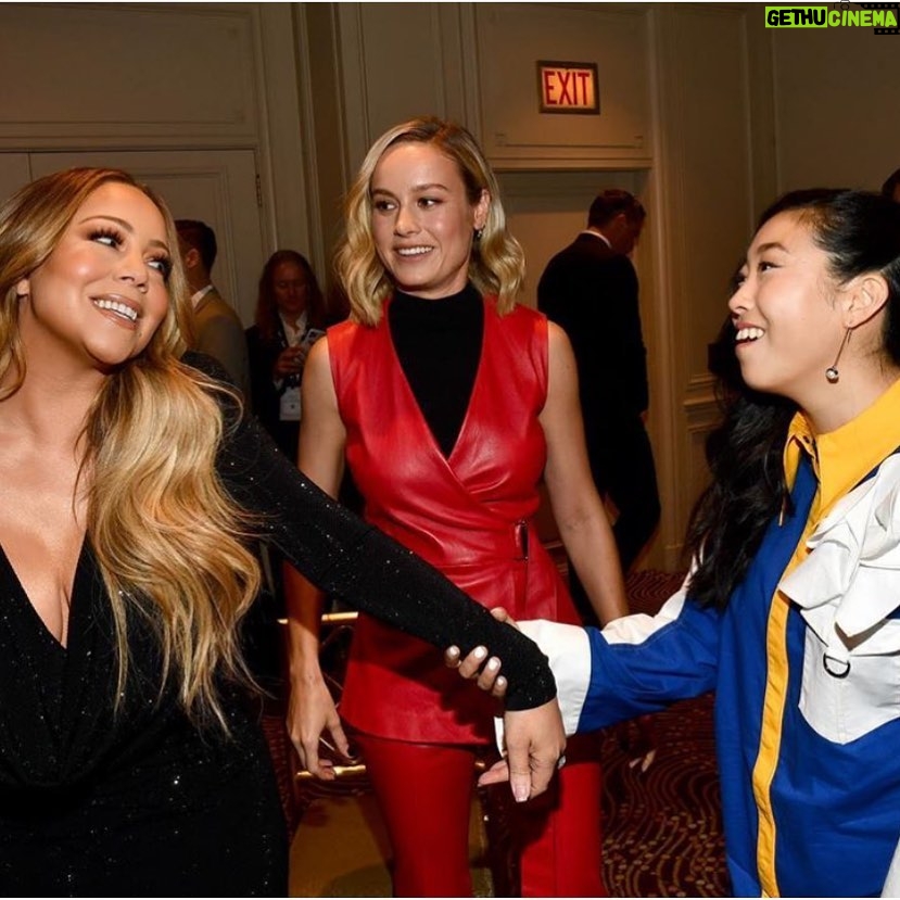 Awkwafina Instagram - WHEN IN THE PRESENCE OF QUEENS... @mariahcarey @brielarson @variety #powerofwomen