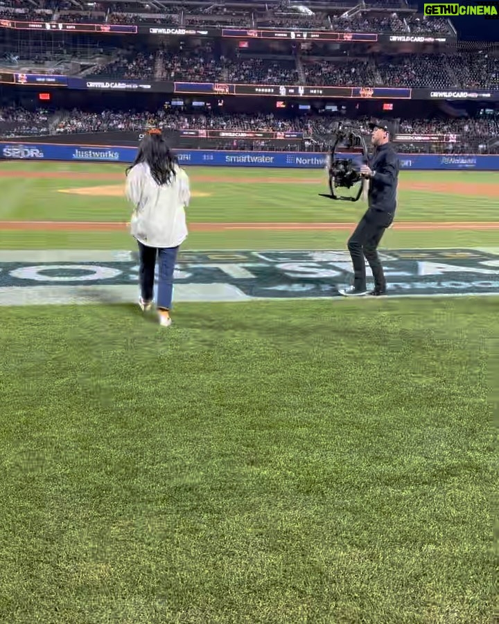 Awkwafina Instagram - The @mets had quite a run this season and it was an honor to see them at the Wildcard game and throw out the ceremonial first pitch in my hometown stadium @citifield - no matter what, they will always be amazin’ ❤️