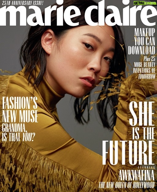 Awkwafina Instagram - Wow, thank you @marieclairemag for having me for the October issue alongside some amazing company! Photographs by: @thomaswhiteside Styling by: @cryoungin Hair by: @bok_hee Make-up: @yumi_mori Manicure: @nailglam Production: @elisemc4 And @kovertcreative !!