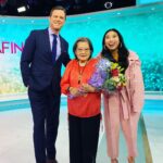 Awkwafina Instagram - My grandma was on TV today! Thank you @todayshow and @hodaandjenna @savannahguthrie and of course @williegeist for bringing flowers. My grandma thinks you’re very handsome. Go see @thefarewell out nationwide 8/2!!! My amazing team: @itsmatin @josueperezhair @ecduzit @kovertcreative Wearing @therealphilliplim 📸: @casi.moss
