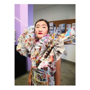 Awkwafina Instagram - Just found out #metgalachallenge is a thing and I’m here for it. (And to the GOAT who made a dress out of what appears to be a coupon circular. Now that’s a soul mate.) Memories ❤️ @josephaltuzarra @shirleykurata @kirinstagram @kyleeheathhair #metgala