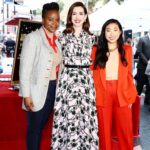 Awkwafina Instagram - Celebrating Annie and her shiny new star!! Thank you for bringing joy into my life. My cheesy smile says it all. I love you and Congrats @annehathaway #deerees My team: @kirinstagram @kyleeheathhair @ecduzit @stellamccartney Hollywood Walk of Fame