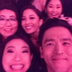 Awkwafina Instagram - The pink light really brings out our communal Asian glow. Or maybe we were all extremely drunk at the time. Either way everyone in this pic inspires me and I love them