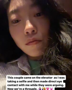 Awkwafina Instagram - Went to Korea for the first time in (titanic voice) 30 yearsssss. It was emotional, it was turnt, it was beautiful and eventually felt like a kind of home. It’s weird to be half of someone you didn’t get to know, but I know she woulda been proud that I saw where she came from, and I felt like she was with me. Rainbows kept happening when I would feel sad and I feel like it was her... But then I saw rainbows every single day and realized it’s a very common occurrence there. Still, I didn’t feel so alone. 

Thank you to my brother from another umma @dumbfoundead for teaching me shitty airplane Korean, showing me Korean (American) culture, and finally:  taking me back to see and love Korea, like you always said you wanted to do, all those years ago at Hodori in ktown.