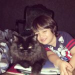 Ayesha Takia Instagram - 🖤 #mikailazmi #MySon & #Rani #cuteBesties #blackCAT