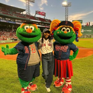 Ayo Edebiri Instagram - some people aren’t going to want to hear this but I don’t care. I’m going to say it. Ball is life. Ball is literally life. 

THANK YOU @redsox I love you sm this was maybe the coolest night of my life 

Bonus pic from when I was supposed to do this yesterday and it rained okayBYE