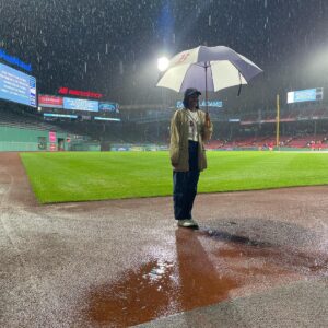Ayo Edebiri Instagram - some people aren’t going to want to hear this but I don’t care. I’m going to say it. Ball is life. Ball is literally life. 

THANK YOU @redsox I love you sm this was maybe the coolest night of my life 

Bonus pic from when I was supposed to do this yesterday and it rained okayBYE