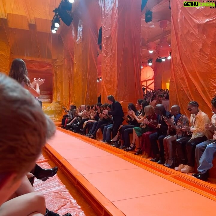 Bae Doona Instagram - Thank you incredible @nicolasghesquiere for such a beautiful show today❤️🔥 it was magical #LV2024SS @louisvuitton