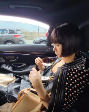 Bae Doona Instagram - It’s been a while, Paris! 
On the way to see
@louisvuitton 2023FW womens collection by @nicolasghesquiere