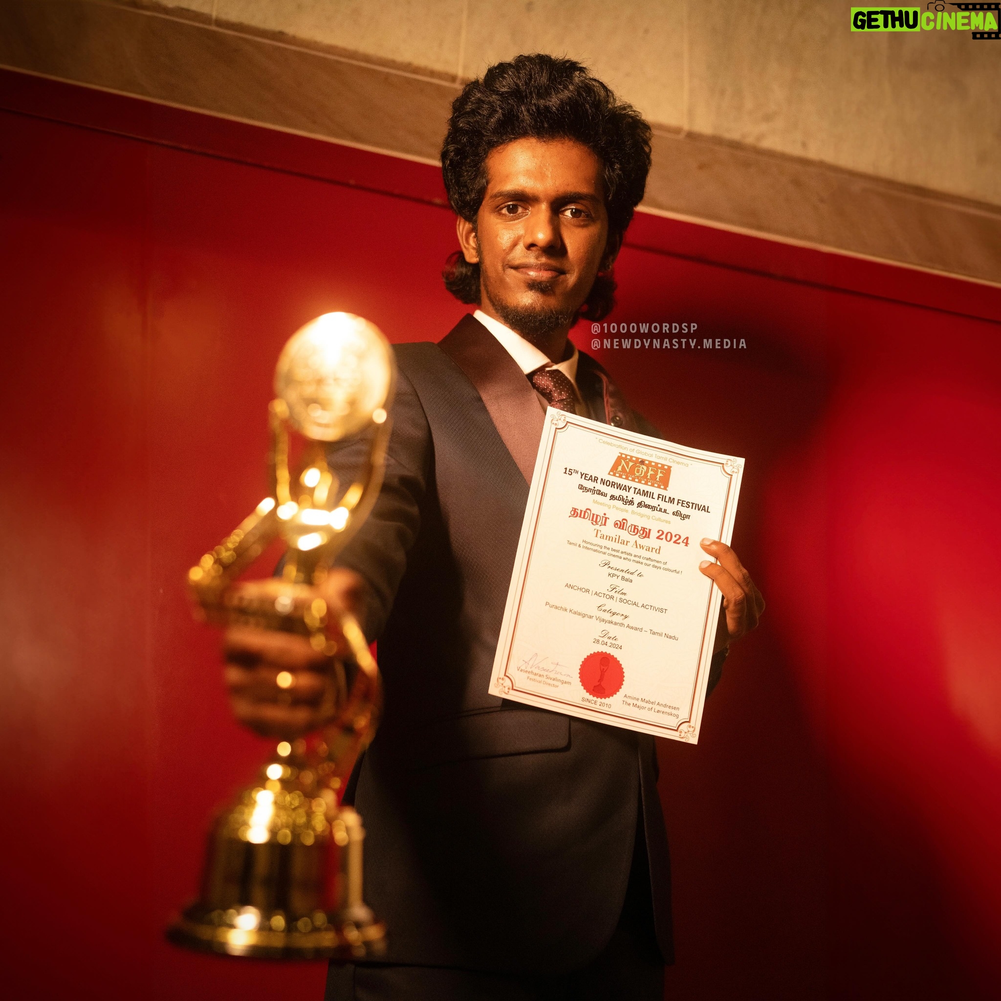 Bala - 624.1K Likes - Happy to receive PURATCHI KALAIGNAR CAPTAIN VIJAYAKANTH sir award from 15th Norway film festival ❤️❤️❤️❤️ it was more than my dream to receive the award from the name of our Legend captain sir❤️❤️❤️❤️ love you lots sir u r always in our heart ❤️❤️❤️❤️ love you lots makkalaeeee❤️❤️❤️❤️