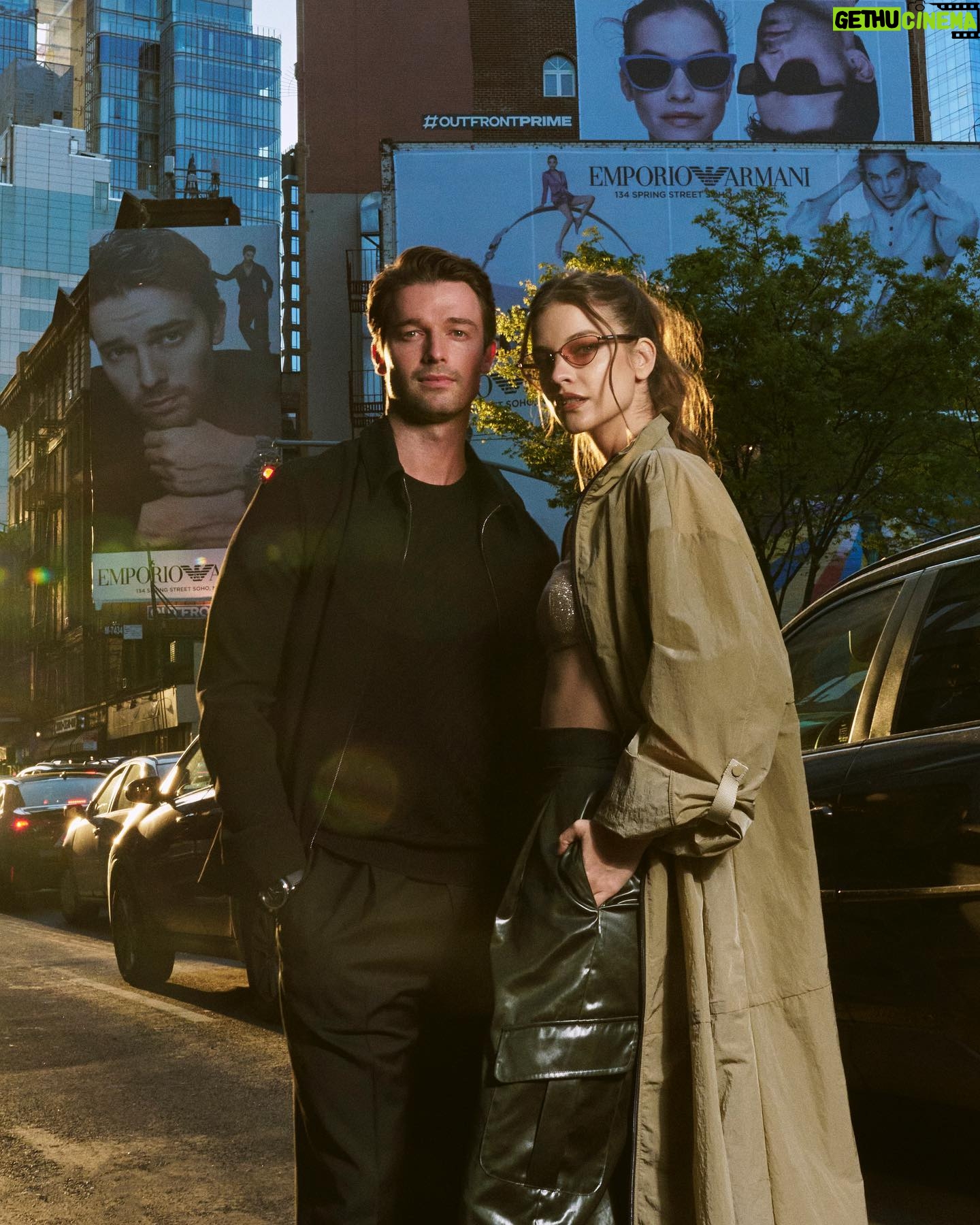 Barbara Palvin Instagram - Find us in Soho on our newest billboard with @emporioarmani ! @patrickschwarzenegger #emporioarmani #EAeyewear