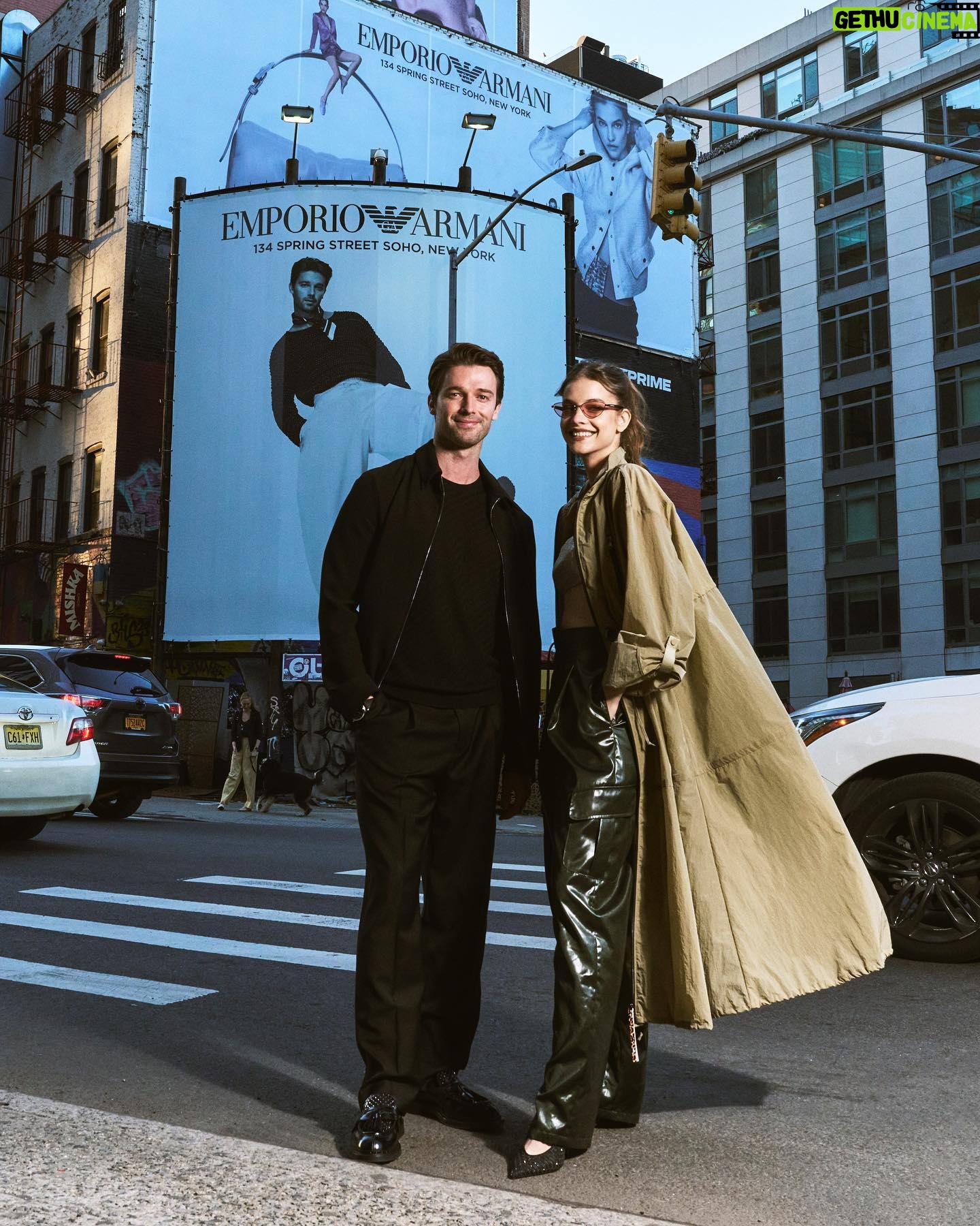 Barbara Palvin Instagram - Find us in Soho on our newest billboard with @emporioarmani ! @patrickschwarzenegger #emporioarmani #EAeyewear