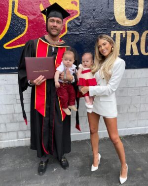 Barbie Blank Instagram - Yesterday my hubby @joebcoba graduated from @uscedu with a Masters degree in business!!! Words can’t express how proud we are of you, you have worked so hard to get here today, these last 2 years I’ve seen you grind all day everyday from working full time, having 2 newborn babies and going to business school at one of the most prestigious schools there is! You’ve surpassed the label of ‘hard worker’ with all of your achievements. You are a true inspiration to me and our babies! Thank you for being the best remodel they could have. We love you daddy ♥️ FIGHT ON ✌🏼