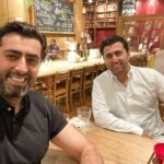 Bassem Yakhour Instagram - دكتور مصعب غزال الغالي نورني اليوم وأسعد القلب بلقاء بعد غياب طويل …أحلى شيخ شباب 🌷💚