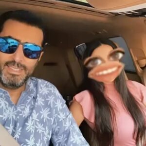 Bassem Yakhour Instagram - مع القمر 😎😈😈😈 @rana_alhariri