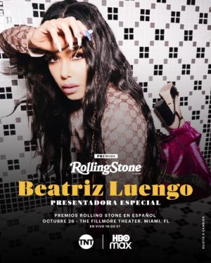 Beatriz Luengo Instagram - 📣 ¡La cuenta regresiva ha comenzado!

Y nos alegra anunciar que Beatriz Luengo se une a nosotros como Presentadora Especial en la versión inaugural de los Premios ROLLING STONE en ESPAÑOL.

Si estas en Miami consigue tus entradas en Ticketmaster.

Si estas en Latinoamerica únete a la transmisión en vivo a través de TNT y HBO MAX.

#PremiosRollingStoneEEenTNT