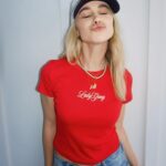 Becca Tobin Instagram - It’s here! 🇺🇸 Comment MERCH in the comments to get a DM with shopping link and a 15% OFF discount code. ✌🏼💕 #merch #ladygang #new #merchdrop #florida #girlstrip #shop #newintheshop #ladygangshop #getitnow