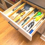 Becca Tobin Instagram - Becca’s goals in her kitchen were simple. Create systems that were easy to maintain, petite size friendly access to everything and support her husband Zach’s culinary skills, as the chef of the house. ⠀⠀⠀⠀⠀⠀⠀⠀⠀ Here’s what we did! ⠀⠀⠀⠀⠀⠀⠀⠀⠀ ✨ Created zones in the kitchen using drawer dividers and bins for easy use by everyone who uses the space - I love adding a kids zone, so as they get older they can access their own items. ✨ Lowered every shelf and added risers for easier access for Becca ✨ Added labels to ensure everyone can participate and maintain the systems we created ⠀⠀⠀⠀⠀⠀⠀⠀⠀ Ready to get your kitchen organized? Comment #springcleaningchallenge, your biggest organizational challenges and sign up for @theladygang newsletter for a chance to win a few hours with me 🤍 📸 @thenicolai ⠀⠀⠀⠀⠀⠀⠀⠀⠀ #SpringCleaningChallenge #beccaxshai #shaiorganized #organizer #professionalorganizer #homeorganizationtips #projectbeccatobin #springcleaning2024 #ladygang #austinprofessionalorganizer #pantryorganization #kitchenreno #kitchenorganization #kitchencleaninghacks #pantryhacks #cleankitchen #mariekondo #konmariemethod #konmarieconsultant #organizer #professionalorganizer #austinorganizer #austintexas #organizedlife #stayorganized