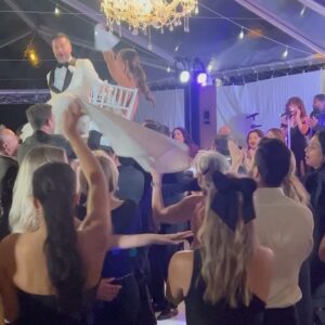 Becca Tobin Instagram - I desperately needed to post something that didn’t mention my $500 fart, so the internet remembers I’m  h🔥t.  Mazel tov to the beautiful bride and groom and thank you Popeyes for your generosity.