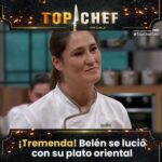 Belén Mora Instagram - “HERMOSOS ESTÁN” Belén se lució con el desafío oriental de los jueces de #TopChefCHV, donde utilizó ollas vaporeras para cocinar.