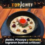 Belén Mora Instagram - ¿Pasarán a la prueba de inmunidad?👀👇 El equipo amarillo conformado por Pincoya, Belén y Gianella presentaron su plato a los jueces de #TopChefCHV 👩‍🍳