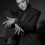 Bella Ramsey Instagram - #catherinecalledbirdy 🖤🤍🖤🤍 Face n Hair @amanda.grossman Styling @leithclark Suit @sandroparis Binders @forthem Shoes @drmartensofficial Pasta @ritzcarltontoronto